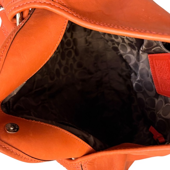 Coach vintage y2k F13356 RARE bleaker XL hobo bag orange rust burnt sienna - Picture 10 of 16